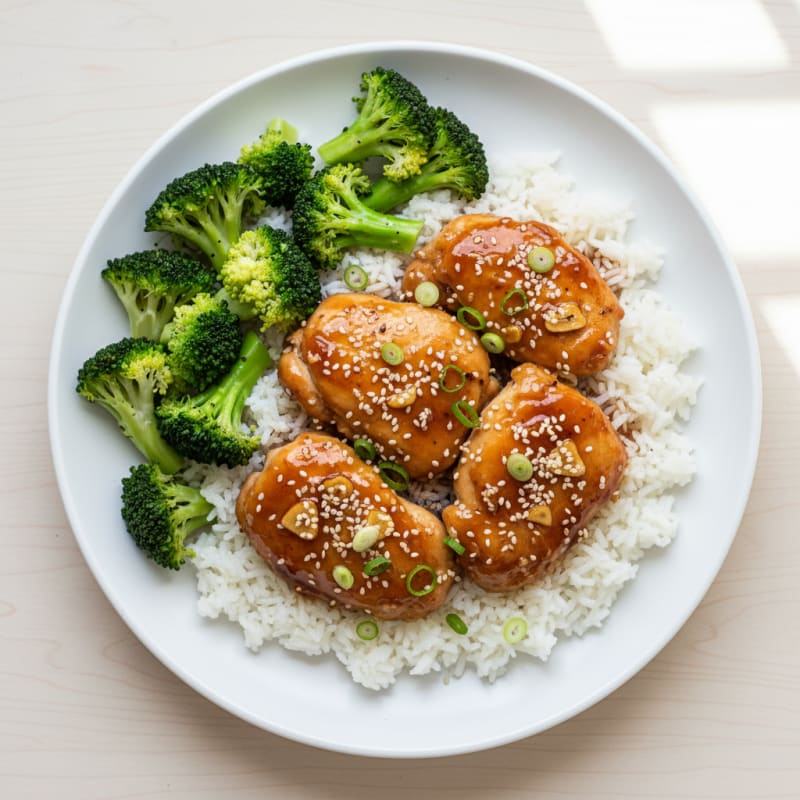 Teriyaki Glazed Chicken Thighs with Sesame