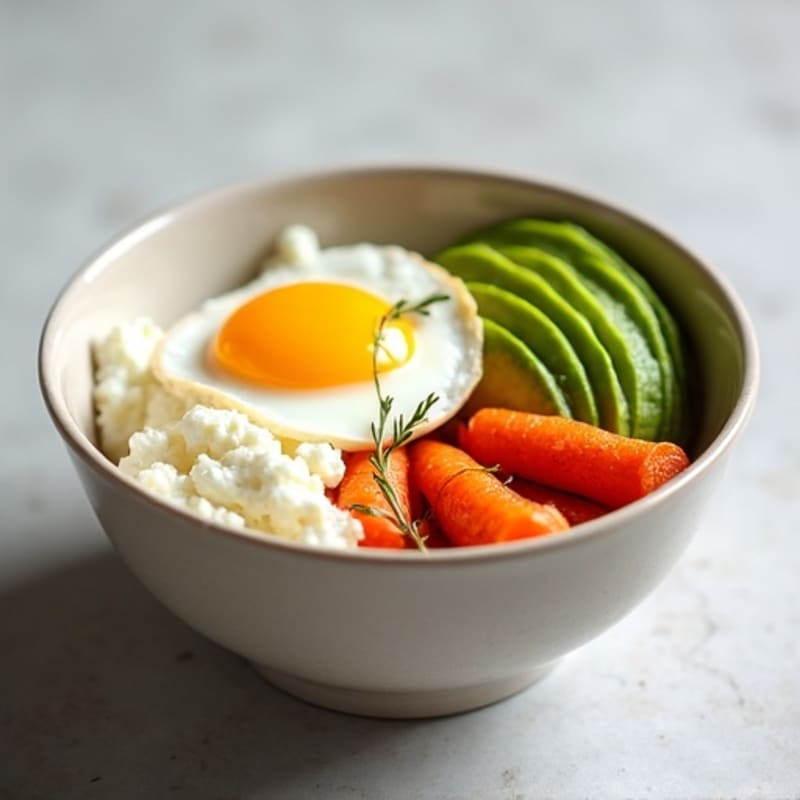 Creamy Cottage Cheese Bowl with Roasted Carrots