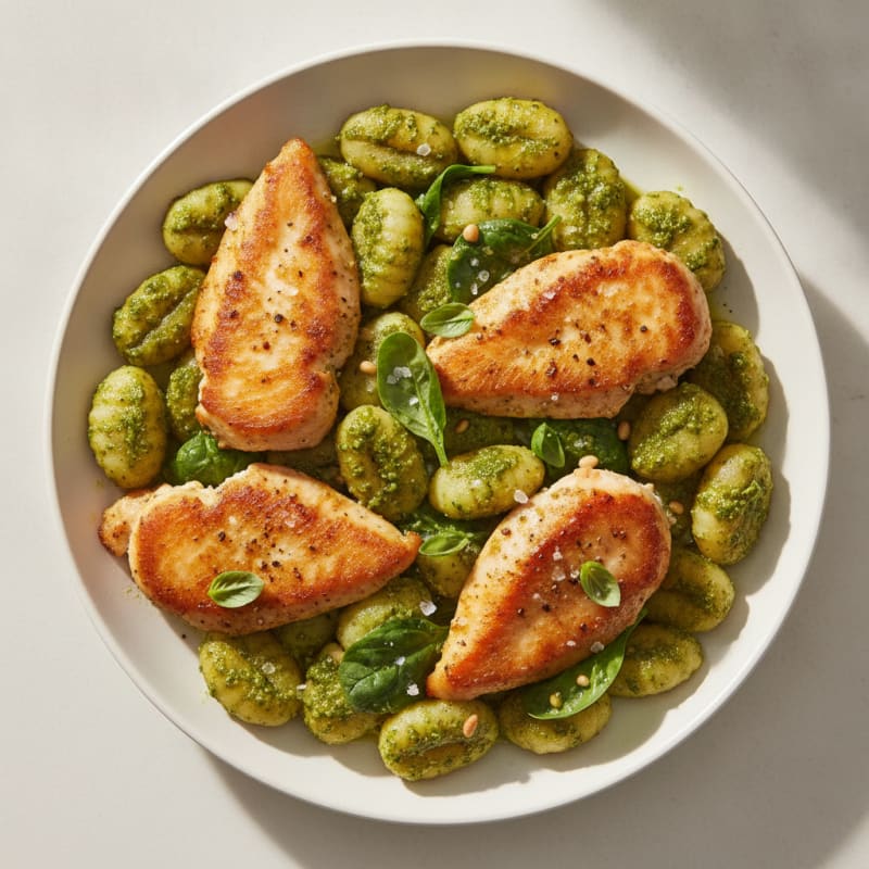 Gnocchi with Basil Pesto