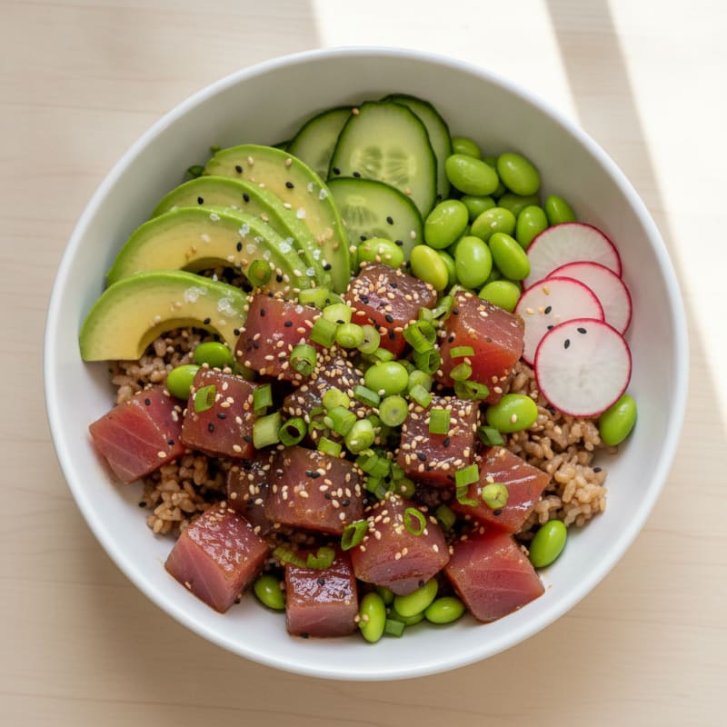 Ahi Tuna Hawaiian Poke Bowl
