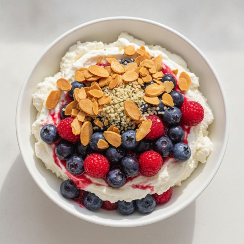 Creamy Cottage Cheese and Berry Protein Parfait