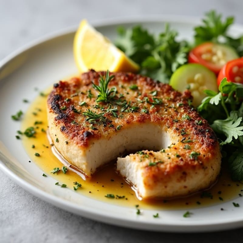 Herb-Crusted Pan Seared Pork Chops
