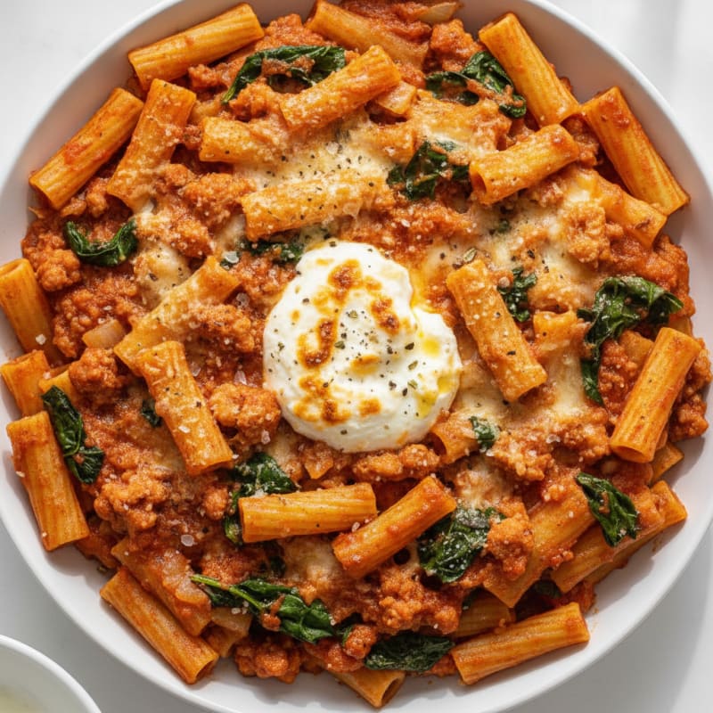 Classic Baked Ziti with Ricotta