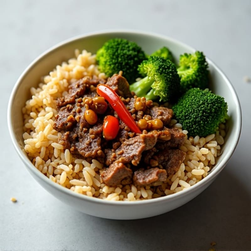 Ginger-Garlic Beef and Broccoli Rice Bowl