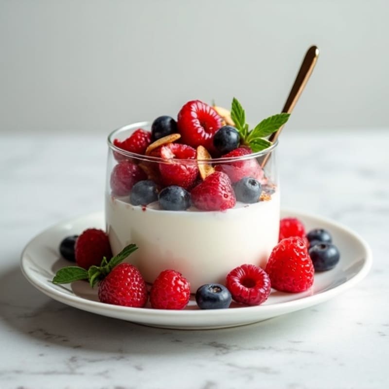 Greek Yogurt Protein Parfait with Mixed Berries