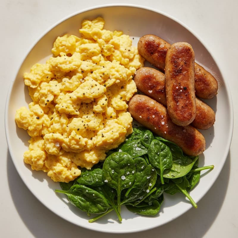 Sausage and Scrambled Egg Breakfast Platter