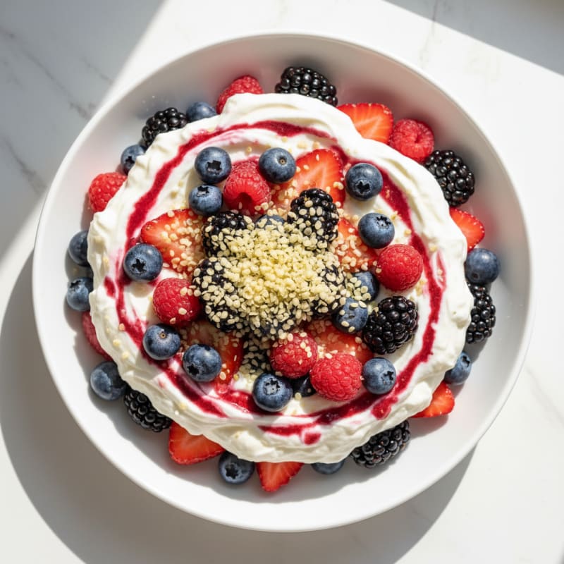 Creamy Greek Yogurt Protein Parfait with Mixed Berries