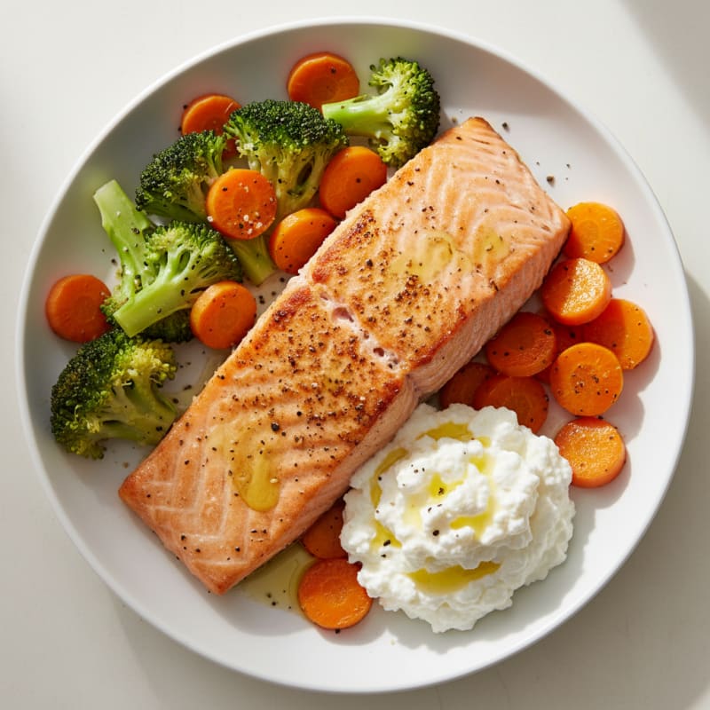 Baked Salmon with Roasted Vegetables