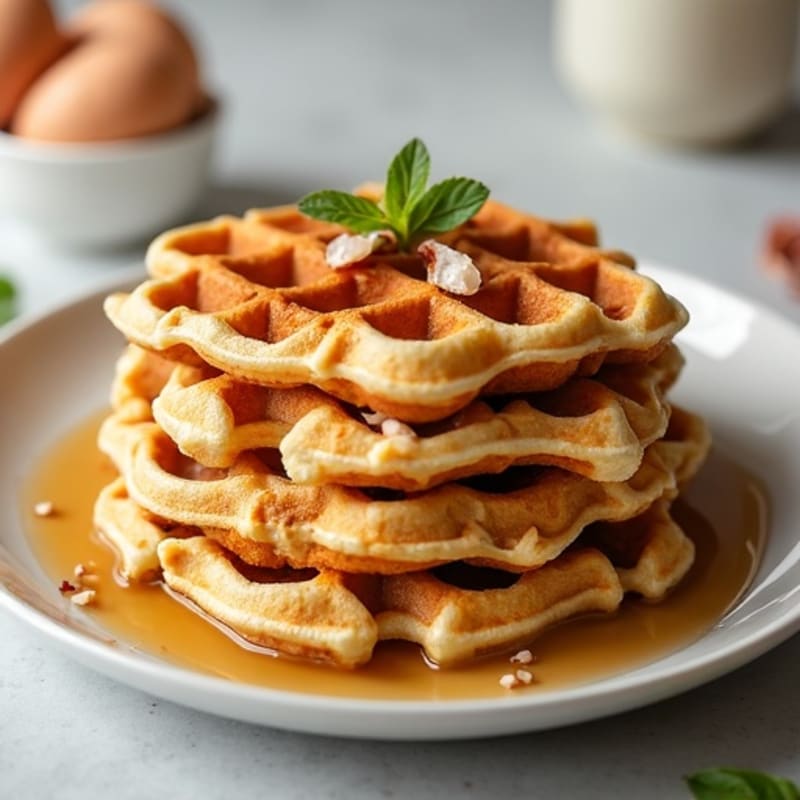 Crispy Almond Flour Protein Waffles