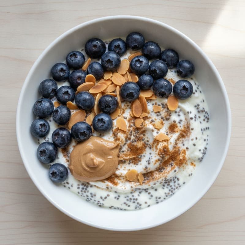 Blueberry Almond Chia Seed Pudding