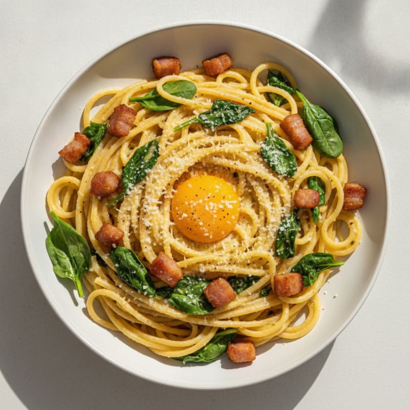 Classic Carbonara with Pancetta and Egg