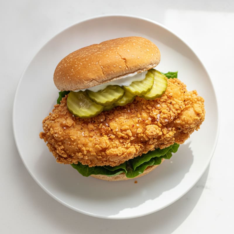 Crispy Air-Fried Buttermilk Chicken Sandwich