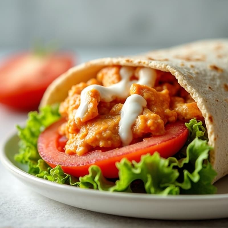 Healthy Buffalo Ranch Chicken Wrap