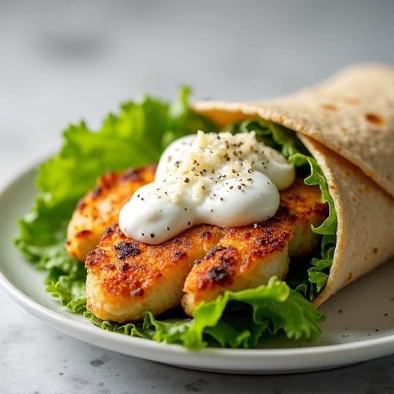 Crispy Greek Yogurt Chicken Caesar Wrap