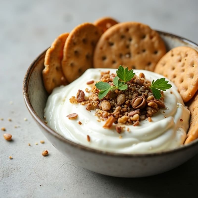 Creamy Sardine and Greek Yogurt Dip with Seed Crackers