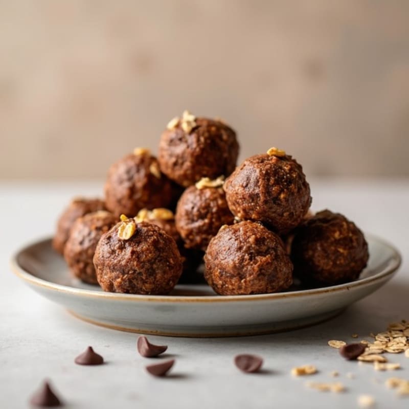 No-Bake Chocolate Peanut Butter Protein Bites