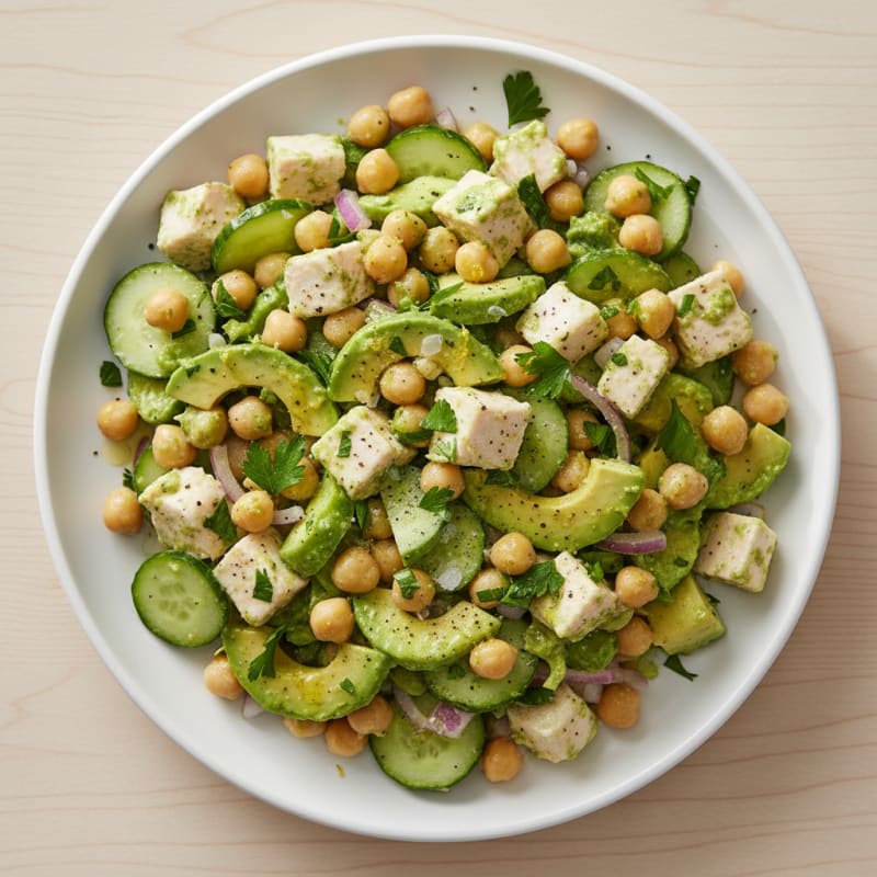 Creamy Zesty Chickpea & Avocado Salad