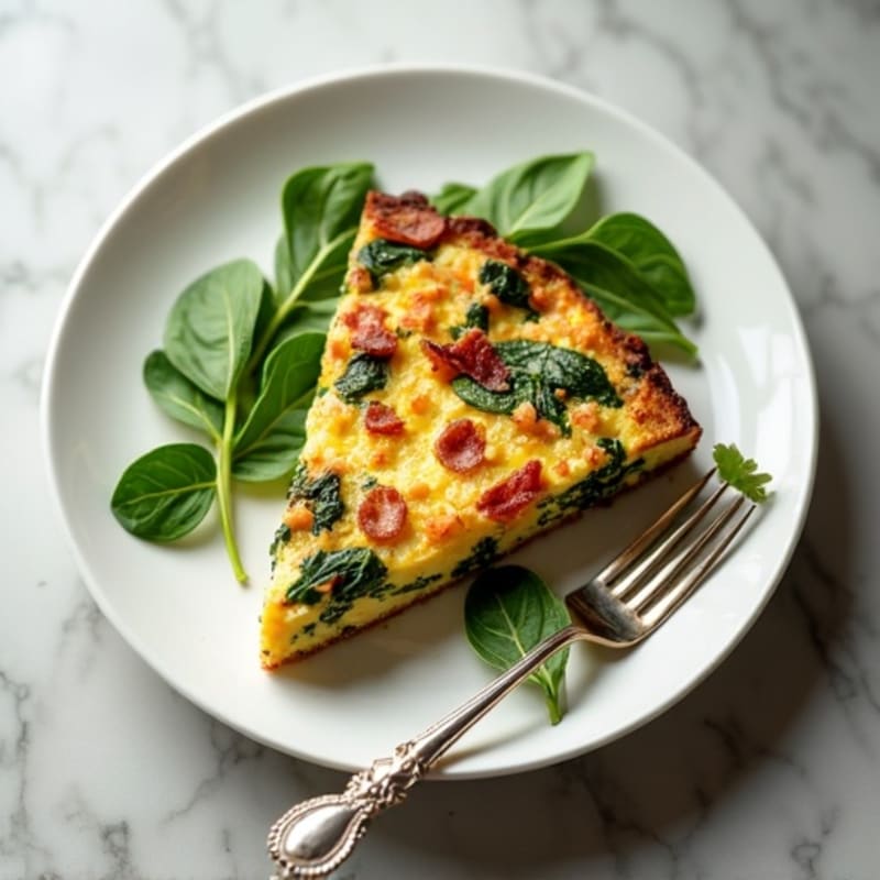 Protein-Packed Spinach and Feta Crustless Quiche