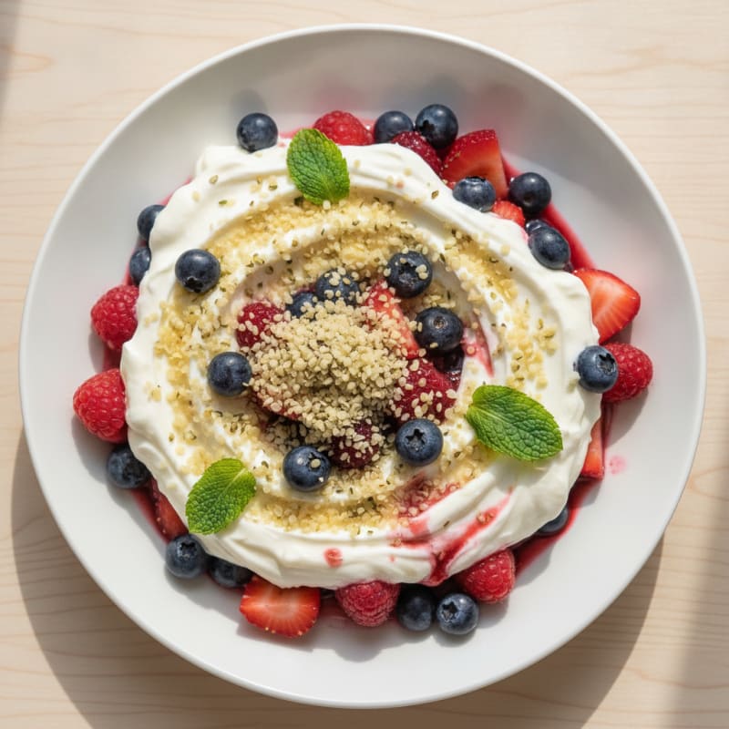 Greek Yogurt Protein Parfait with Mixed Berries