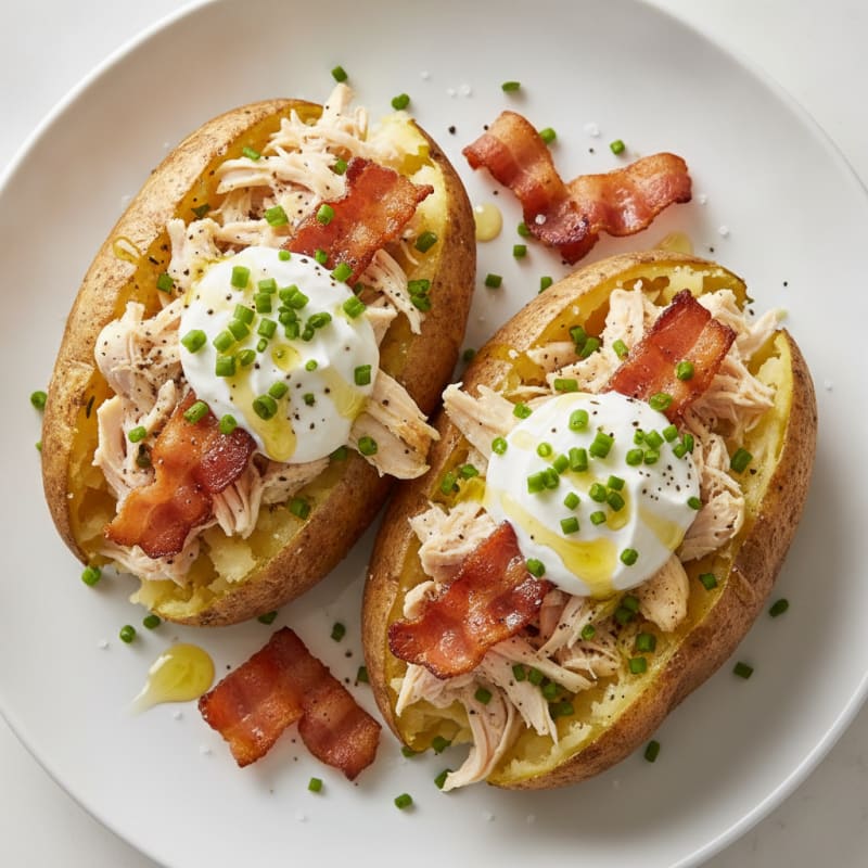 Loaded Baked Potatoes with Chives