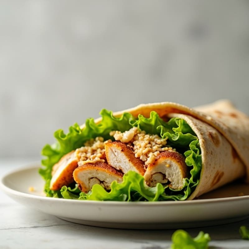 Grilled Chicken Caesar Wrap with Crunchy Romaine