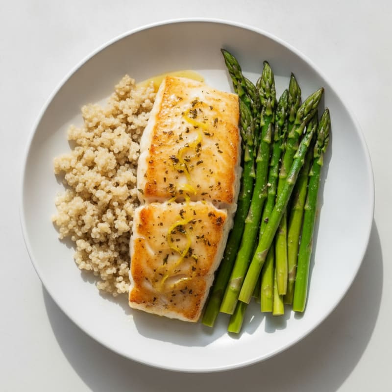 Lemon Herb Baked Cod with Asparagus