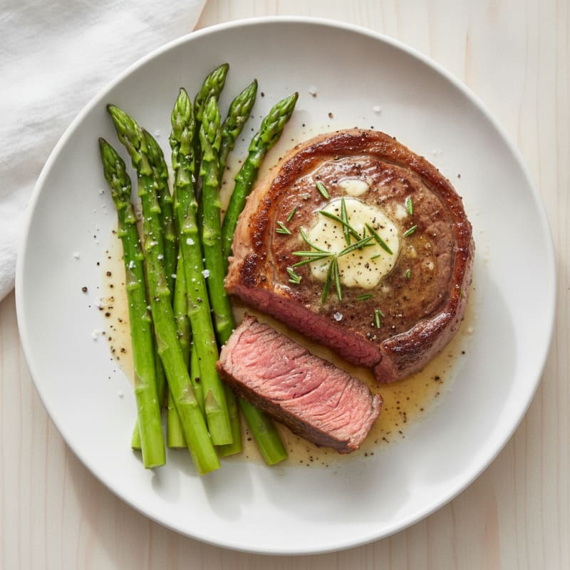 Pan-Seared Scotch Fillet with Garlic Butter