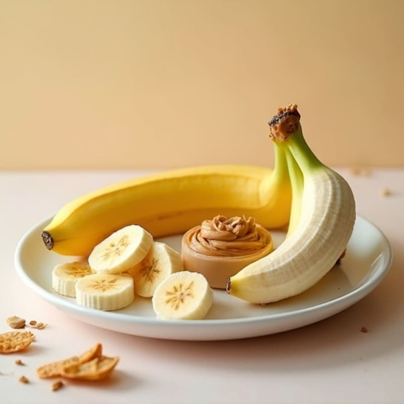 Quick Banana with Smooth Peanut Butter Protein Boost