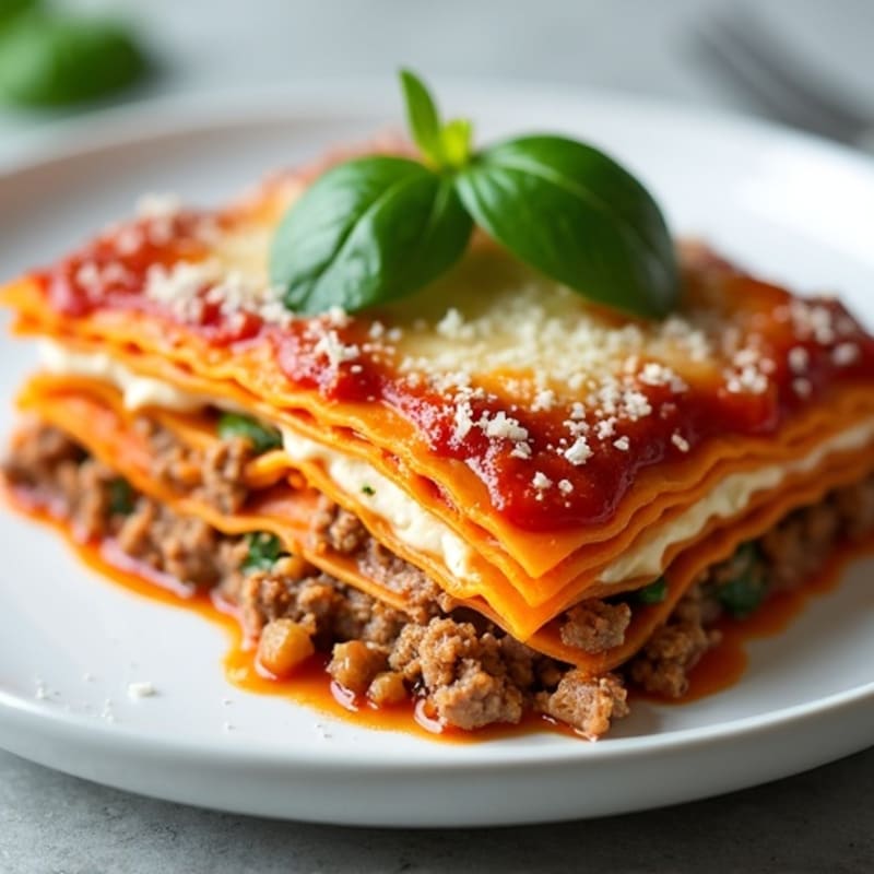 Creamy Lean Beef and Ricotta Baked Lasagna
