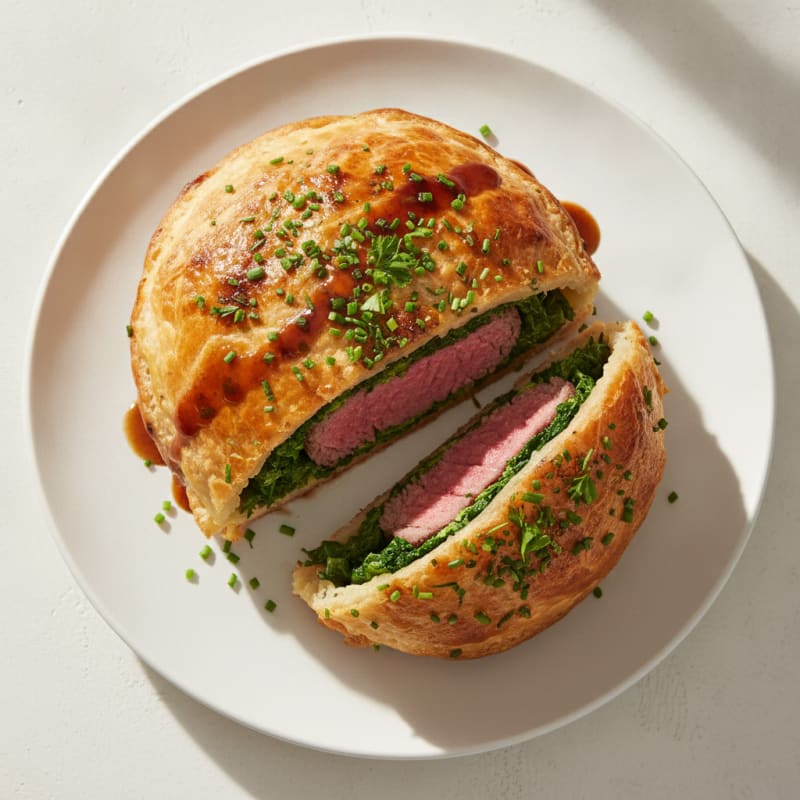 Herb-Crusted Beef Wellington with Prosciutto