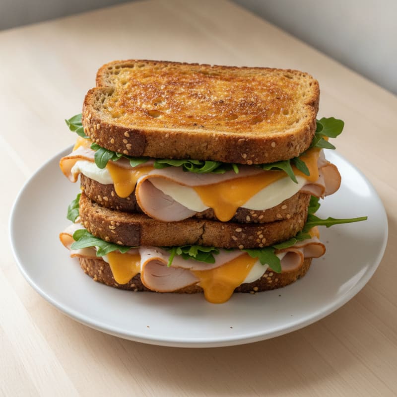 Triple-Decker Sprouted Grilled Cheese