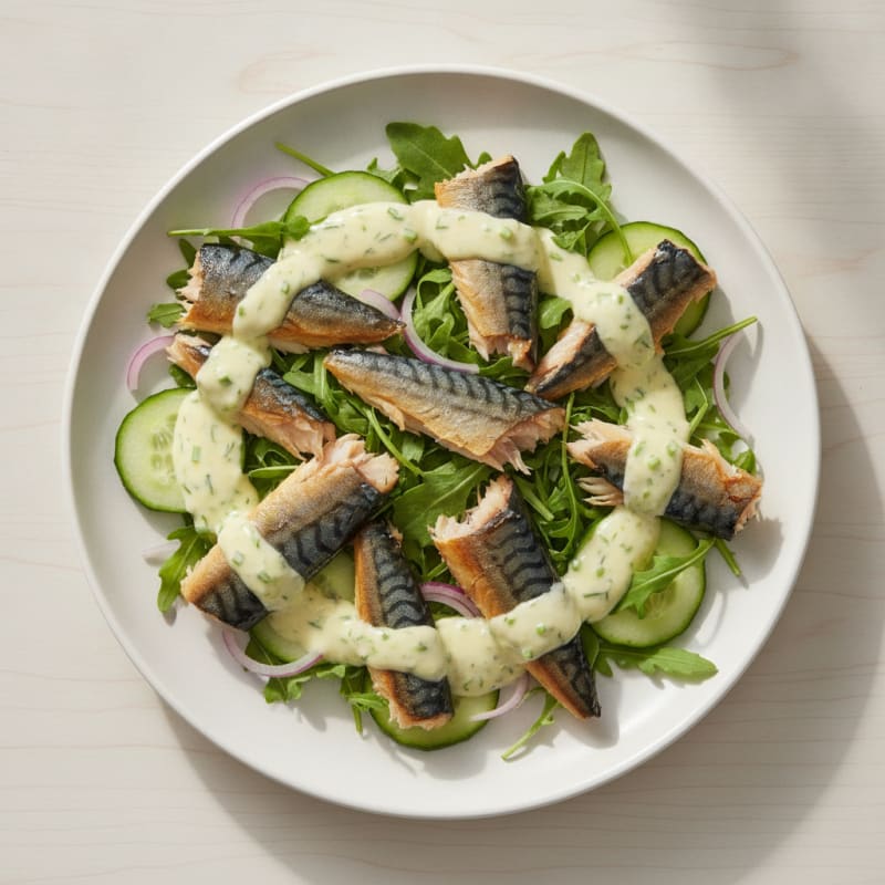 Smoked Mackerel with Lemon Herb Dressing