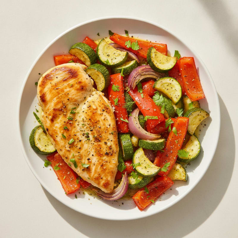 Lemon-Herb Chicken with Roasted Vegetables