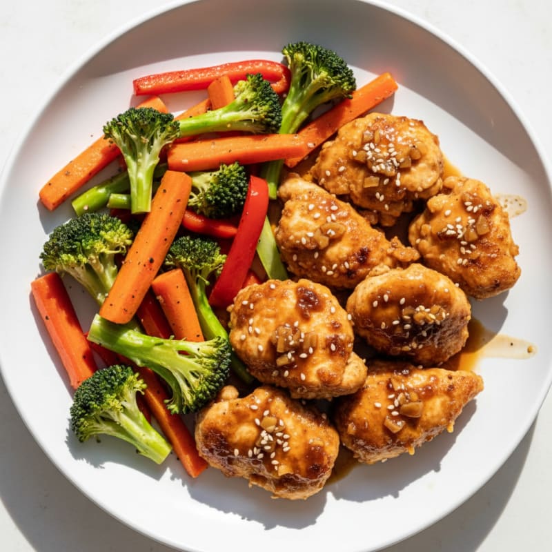 Crispy Teriyaki Chicken with Roasted Vegetables