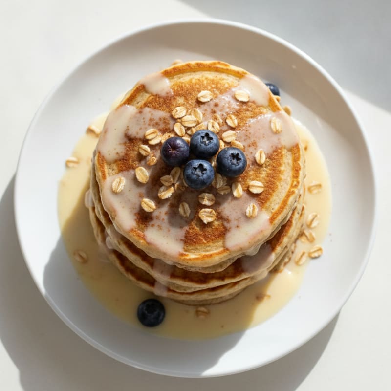Cinnamon Oatmeal Lactose-Free Pancakes
