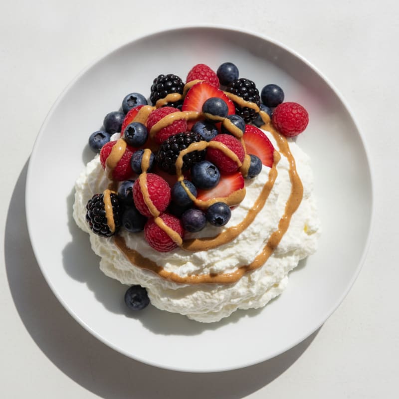 Silky Protein Greek Yogurt Mousse with Fresh Berries