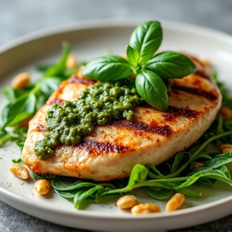 Fresh Basil Pesto Grilled Chicken Breast