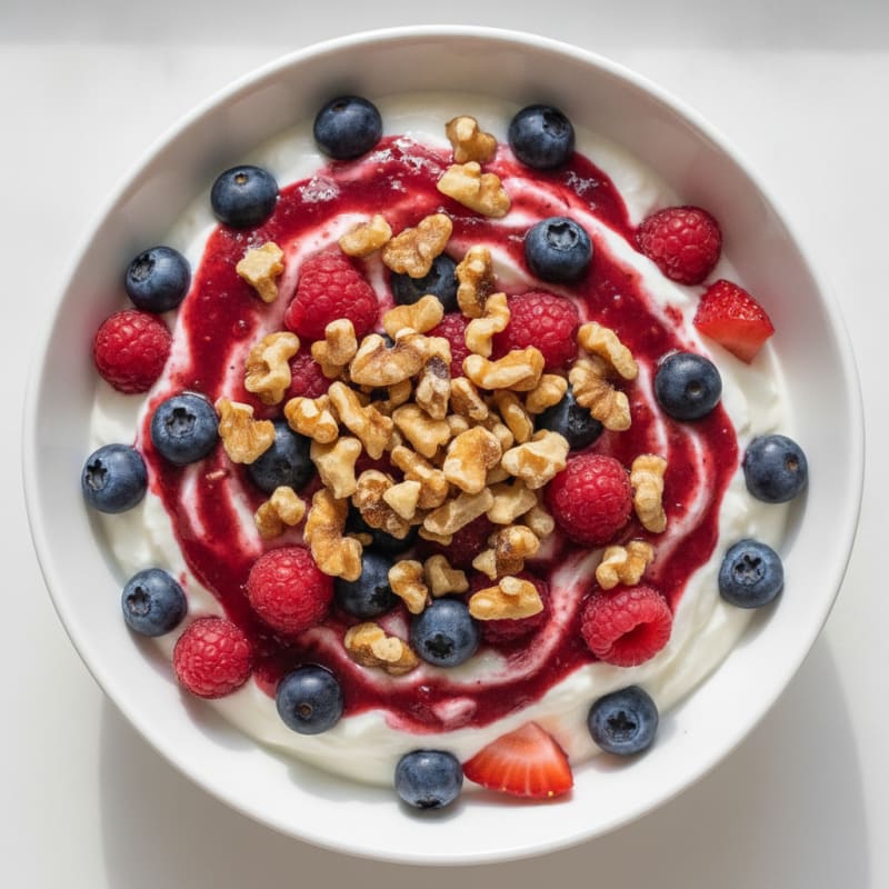 Creamy Greek Yogurt Protein Parfait with Mixed Berries