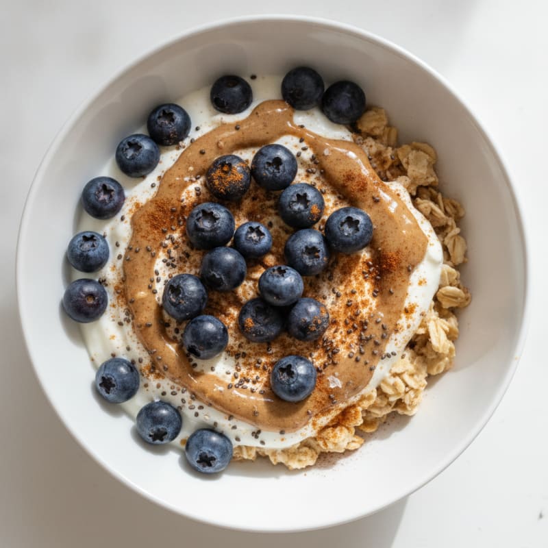 Blueberry Oat Bowl with Greek Yogurt