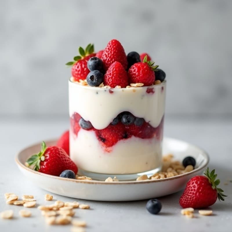 Creamy Greek Yogurt Protein Parfait with Mixed Berries