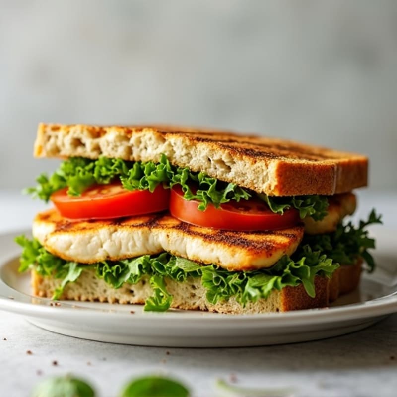 Herb-Pesto Grilled Chicken Sandwich with Fresh Greens