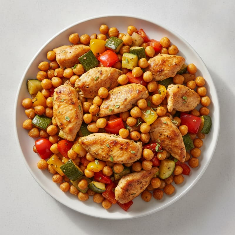 Chickpea and Roasted Vegetable Medley