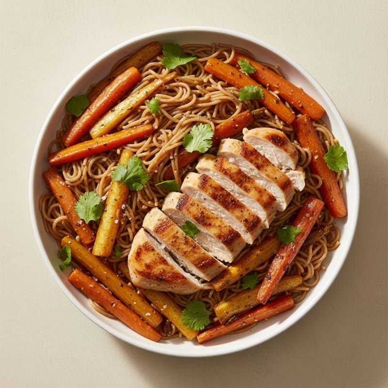 Chicken Vermicelli with Roasted Root Vegetables