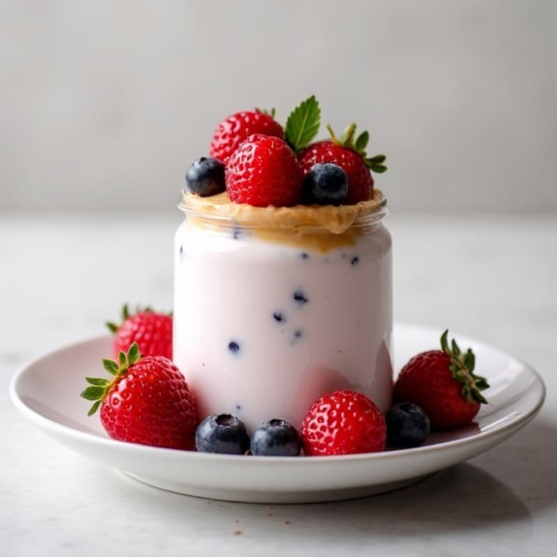 Silky Greek Yogurt Protein Mousse with Berries