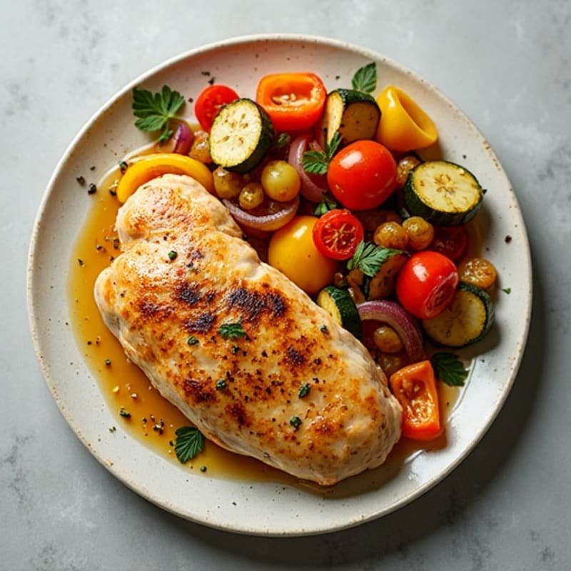 Sheet Pan Lemon Garlic Chicken and Roasted Vegetables
