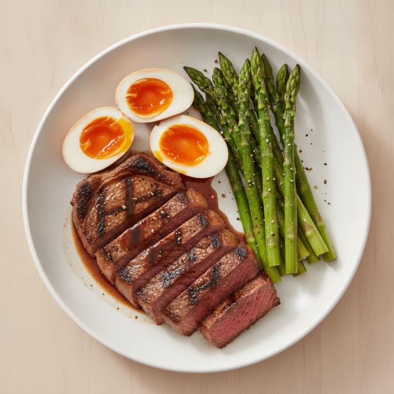 Pan-Seared Steak with Jammy Eggs