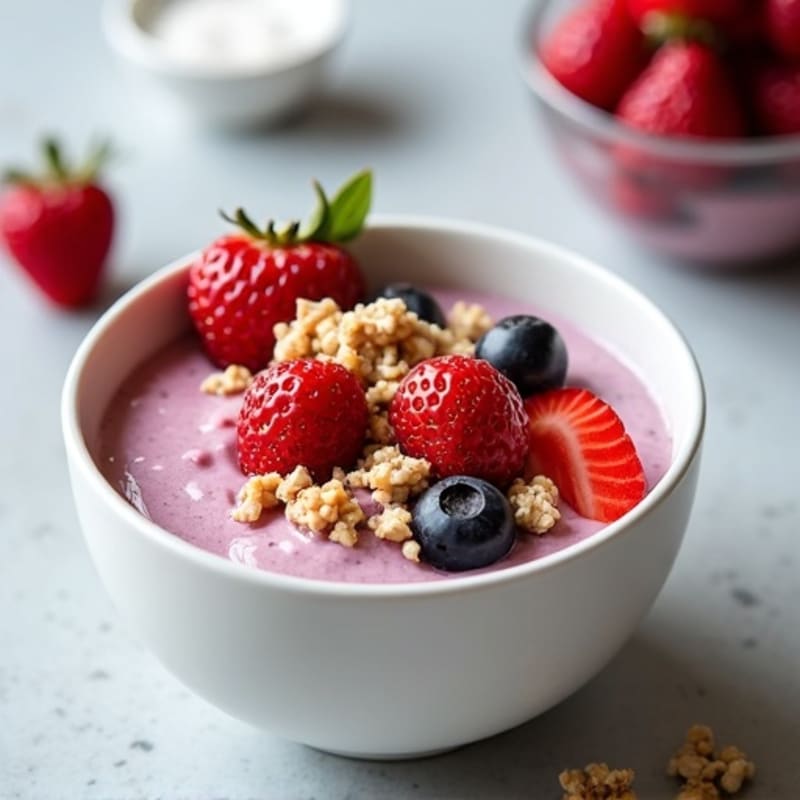 Protein-Packed Berry Yogurt Bowl with Crunchy Seed Clusters