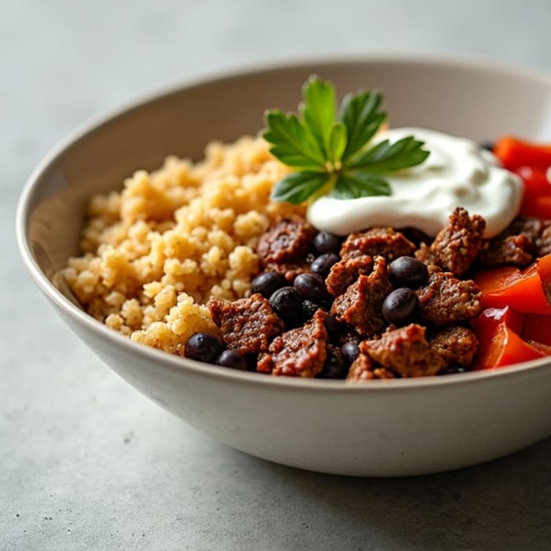 Seasoned Ground Beef Bowl with Special Sauce