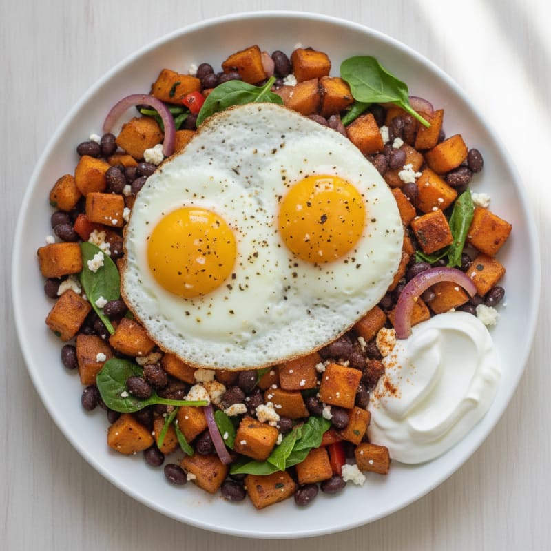 Sweet Potato and Black Bean Hash