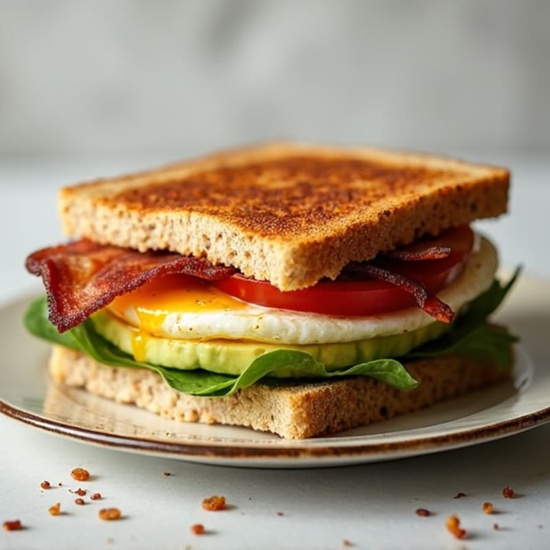 Crispy Bacon Avocado Whole Grain Sandwich
